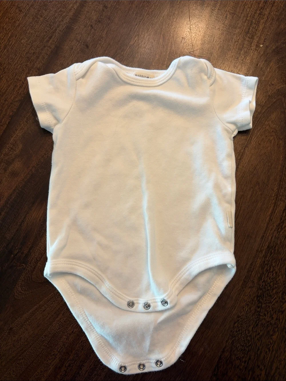 Plain White Baby One-Piece Bodysuit - Soft Short-Sleeve Essential